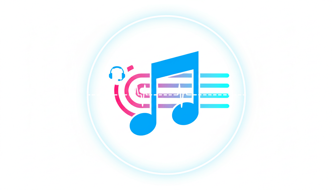 Icon or simple graphic representing an audio file or musical note