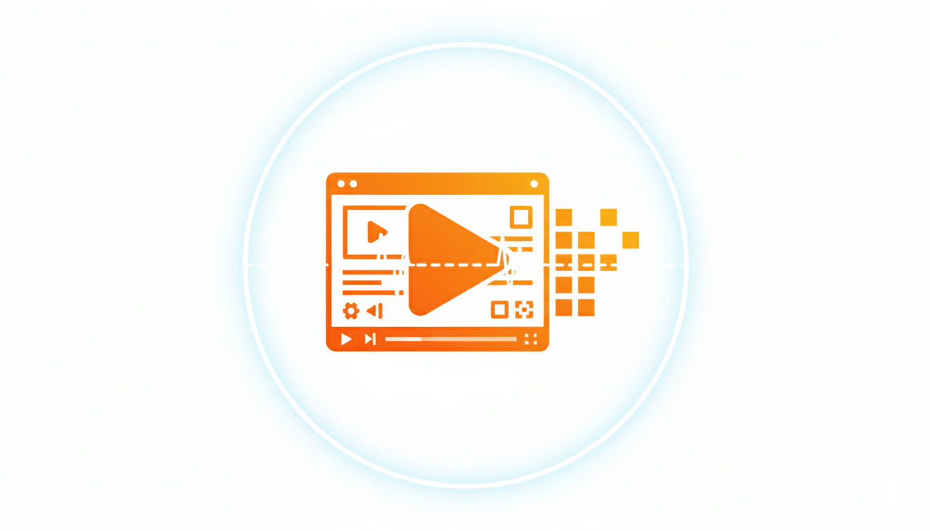 Icon or Simple Graphic Representing Video File or Play Button