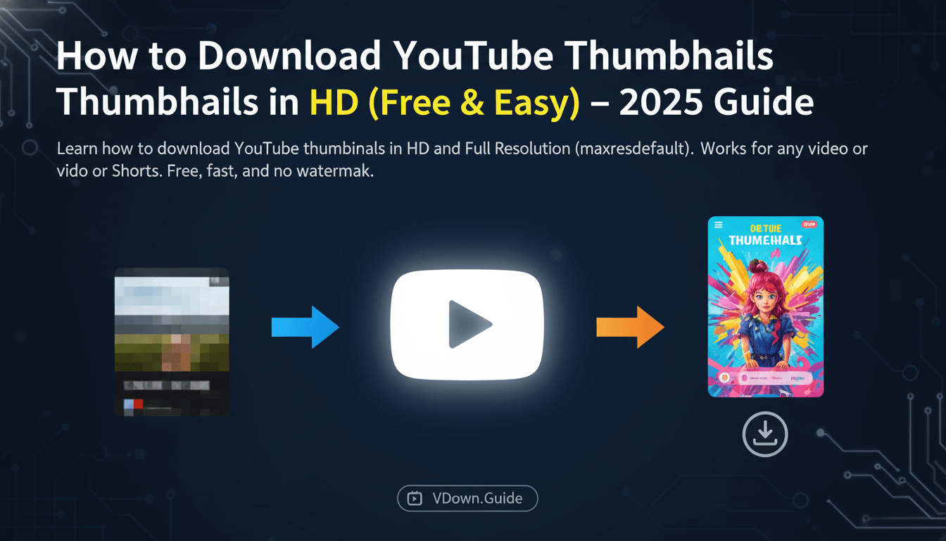How to Download YouTube Thumbnails in HD (Free & Easy) – 2025 Guide